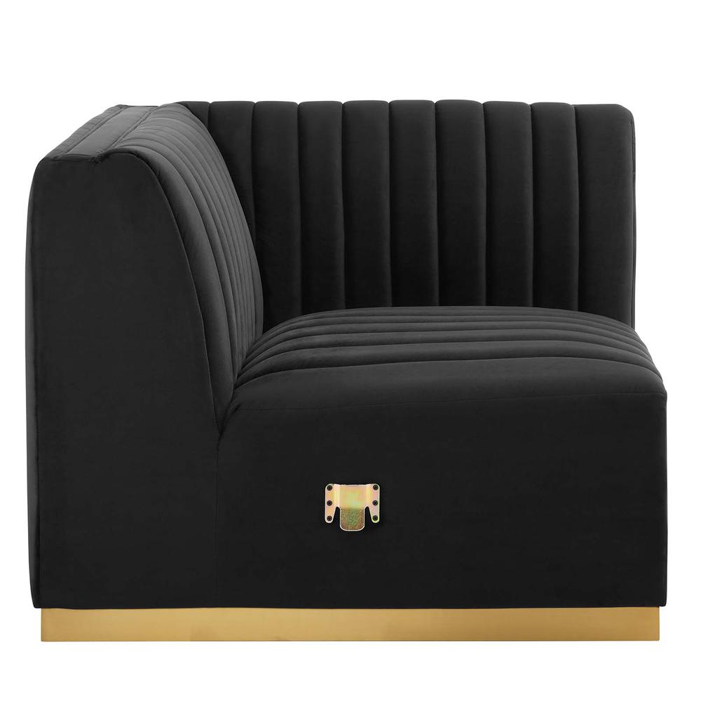 Conjure Channel Tufted Performance Velvet 6-Piece U-Shaped Sectional. Picture 12
