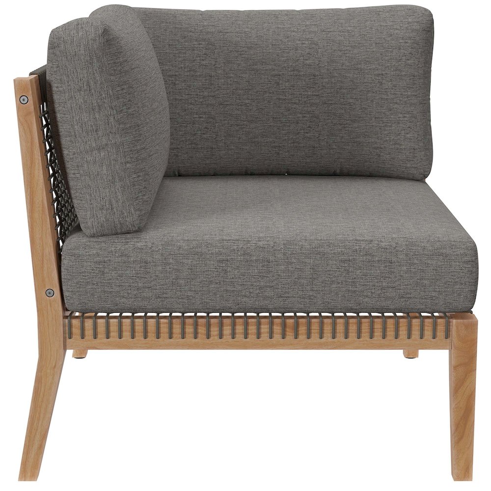 Clearwater Outdoor Patio Teak Wood Corner Chair. Picture 5