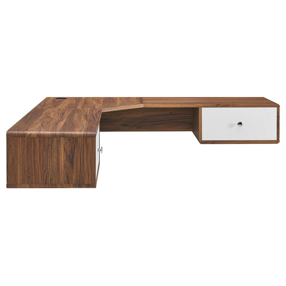 Transmit 55" Wall Mount Corner Wood Office Desk. Picture 1
