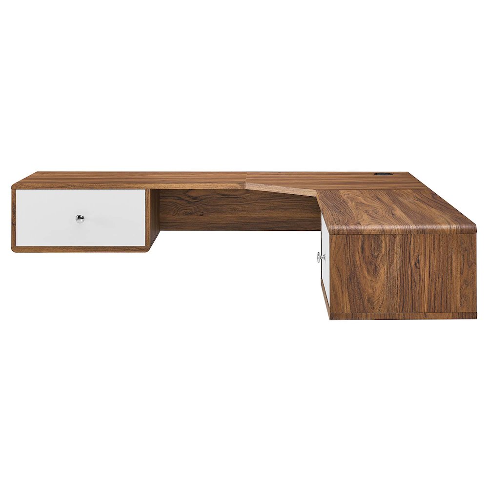 Transmit 55" Wall Mount Corner Wood Office Desk. Picture 7