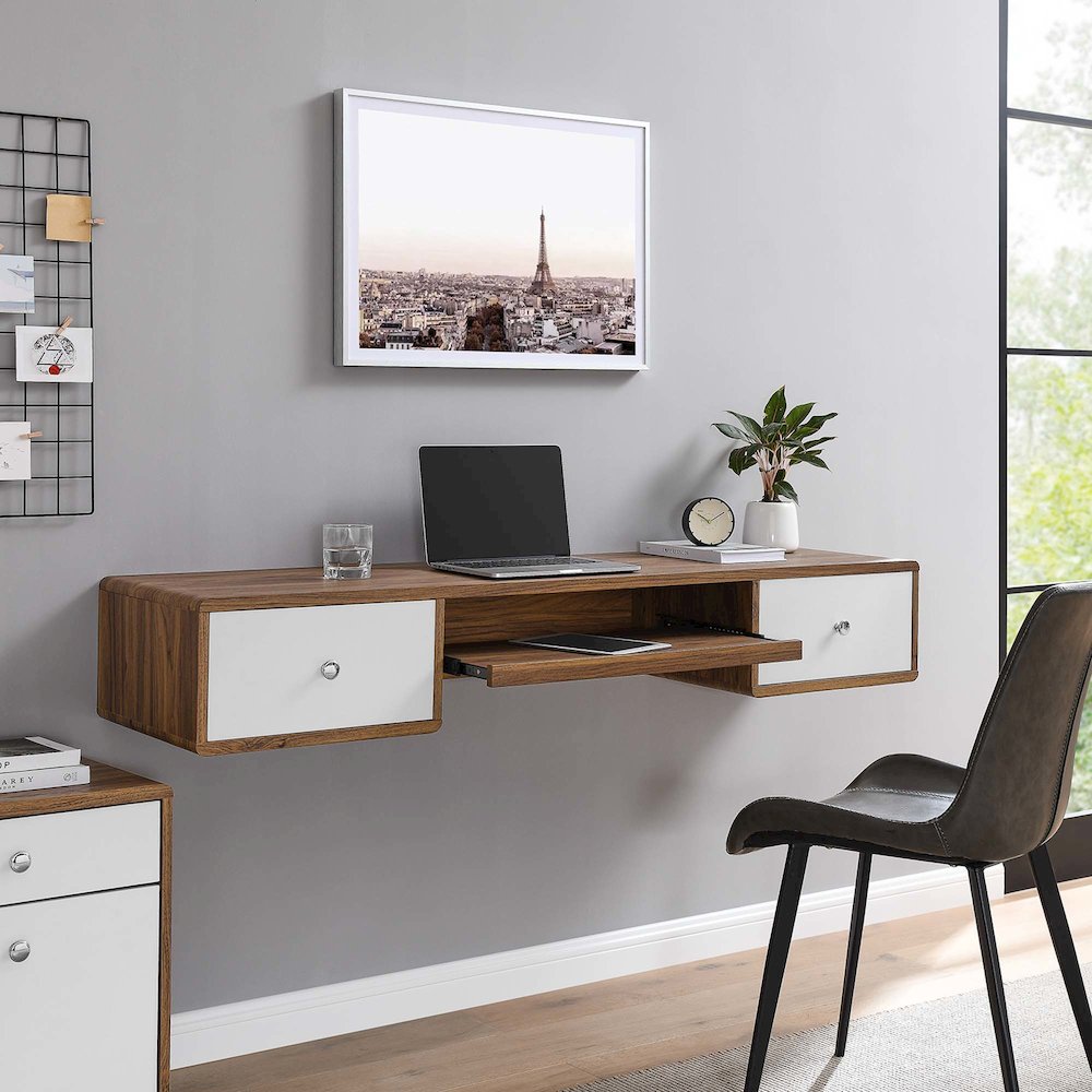 Transmit 60" Wall Mount Wood Office Desk. Picture 10