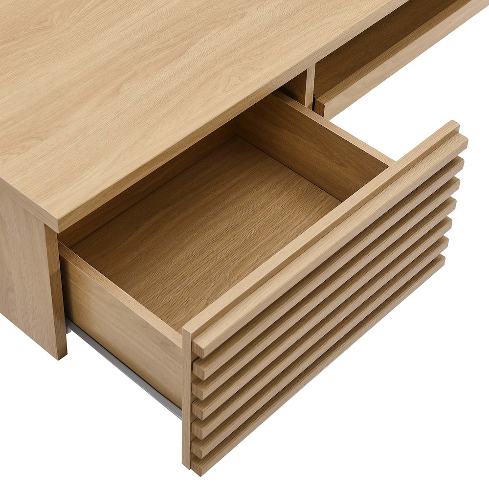 Render Wall Mount Wood Office Desk. Picture 5