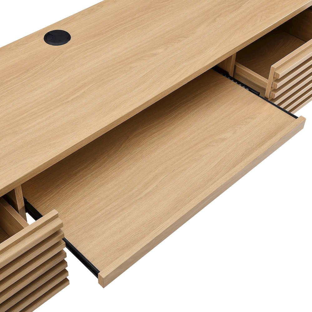 Render Wall Mount Wood Office Desk. Picture 6