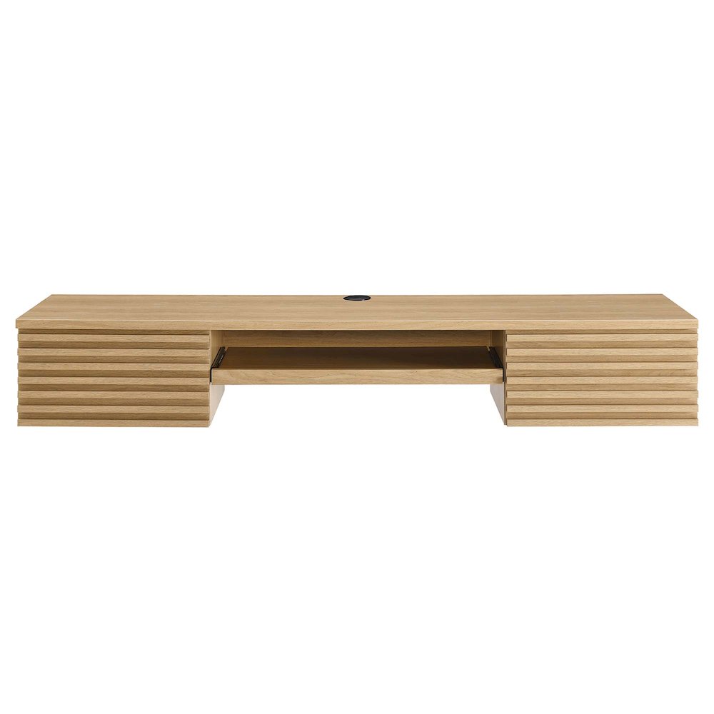 Render Wall Mount Wood Office Desk. Picture 8