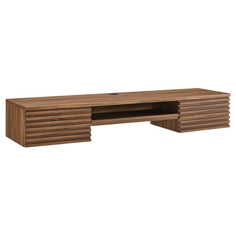 Render Wall Mount Wood Office Desk. Picture 1