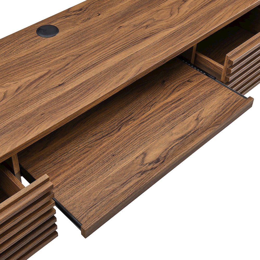 Render Wall Mount Wood Office Desk. Picture 6