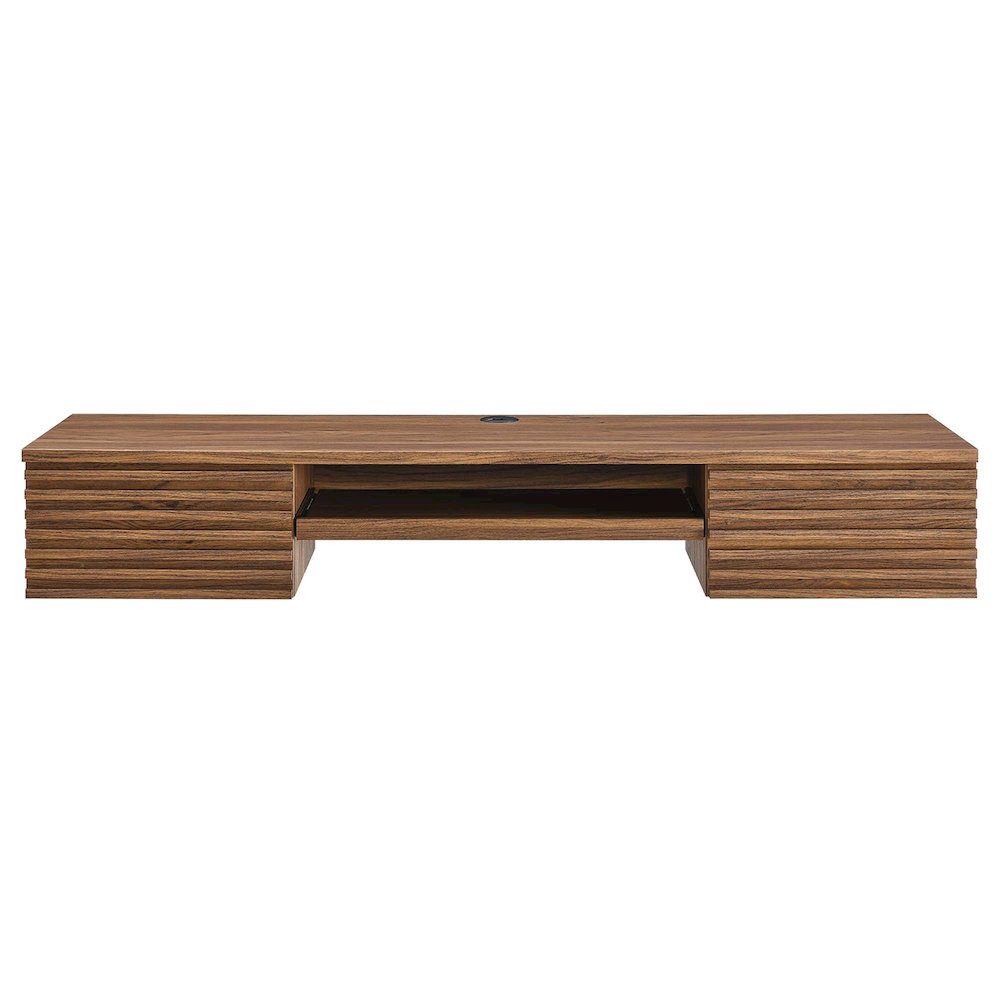 Render Wall Mount Wood Office Desk. Picture 8