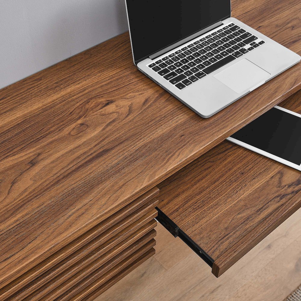 Render Wall Mount Wood Office Desk. Picture 9
