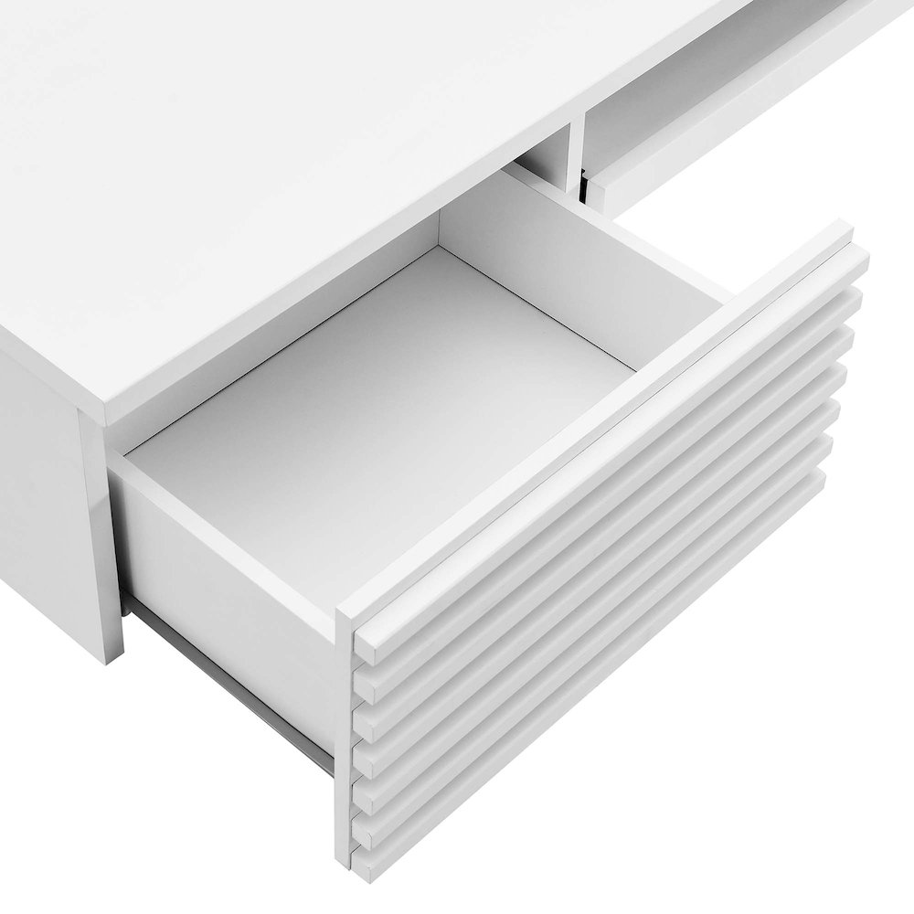 Render Wall Mount Wood Office Desk. Picture 5