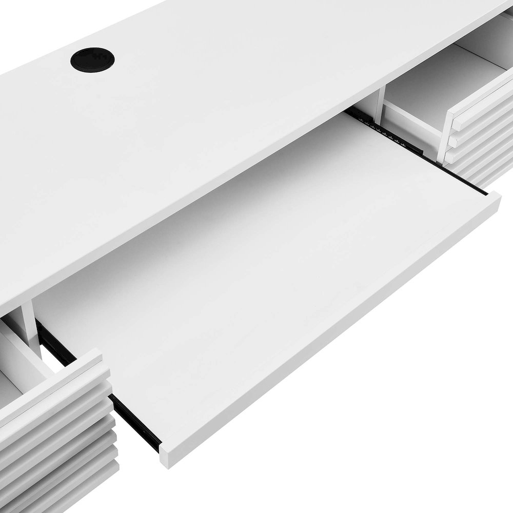 Render Wall Mount Wood Office Desk. Picture 6