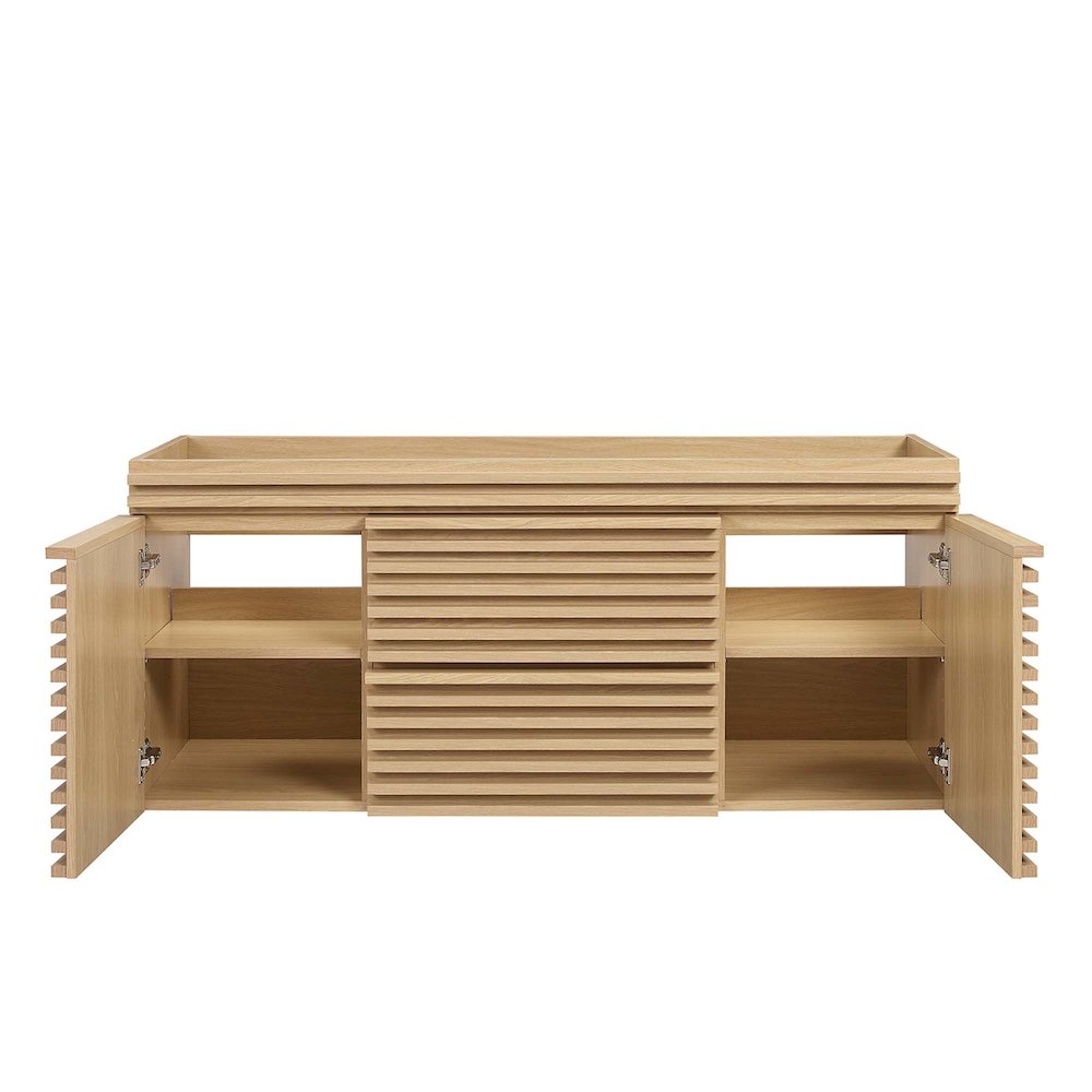 Render 48" Single Sink Compatible (Not Included) Bathroom Vanity Cabinet. Picture 5