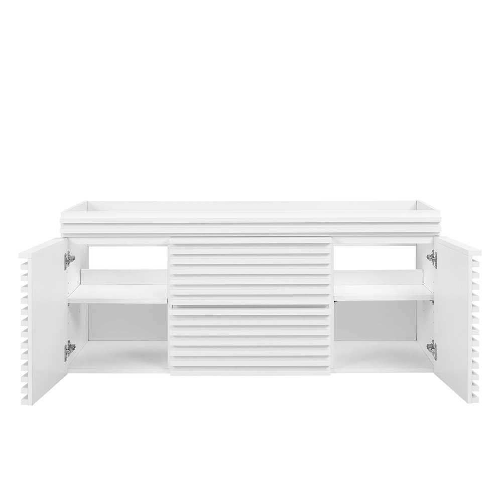 Render 48" Single Sink Compatible (Not Included) Bathroom Vanity Cabinet. Picture 6
