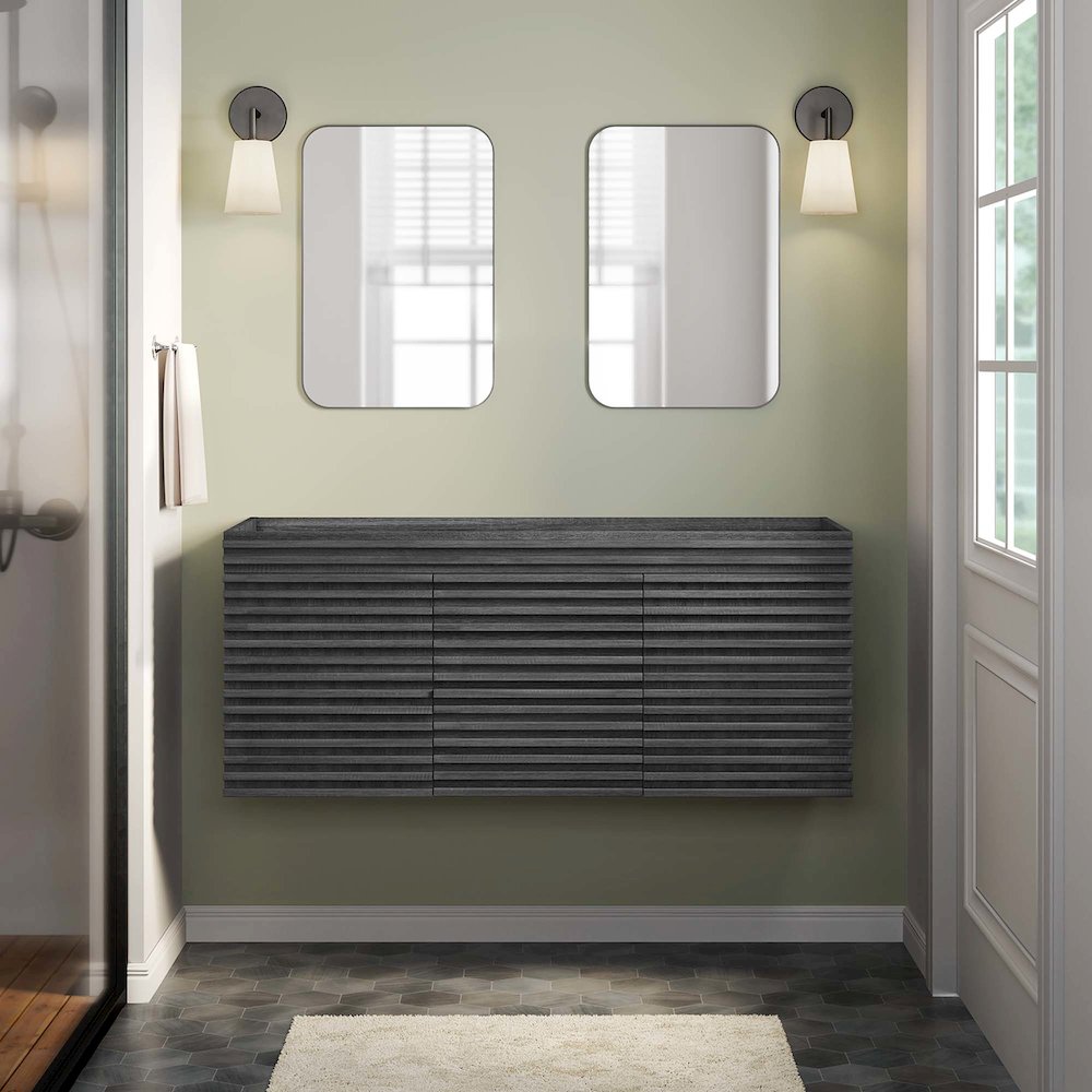 Render 48" Double Sink Compatible (Not Included) Bathroom Vanity Cabinet. Picture 8