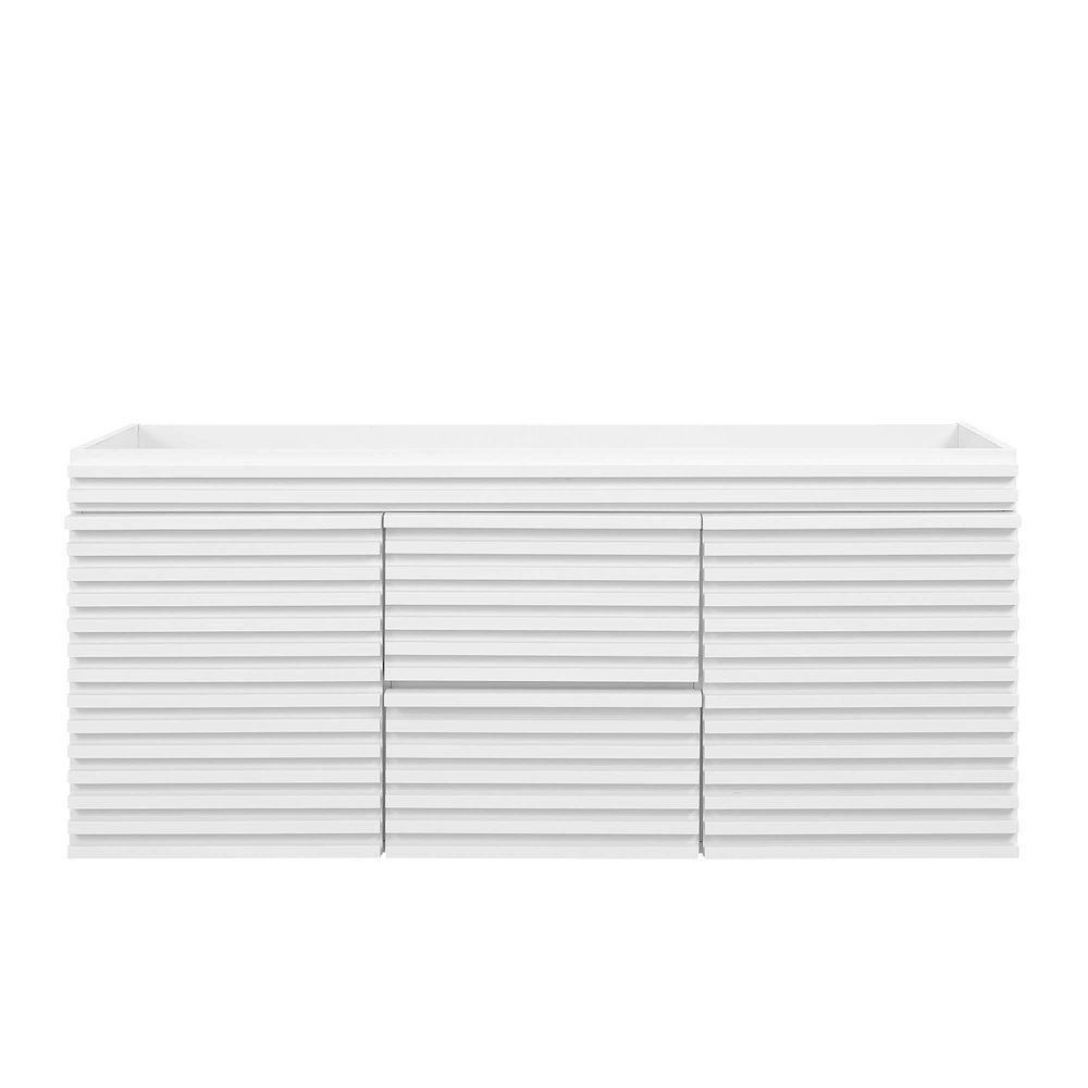 Render 48" Double Sink Compatible (Not Included) Bathroom Vanity Cabinet. Picture 7