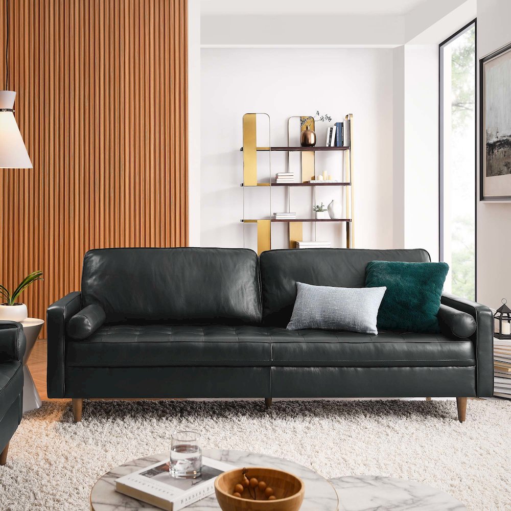 Valour 88" Leather Sofa. Picture 7