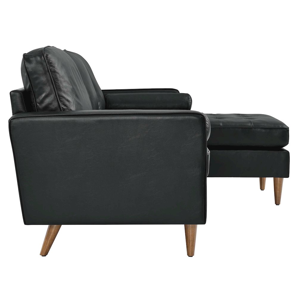 Valour 78" Leather Apartment Sectional Sofa. Picture 3