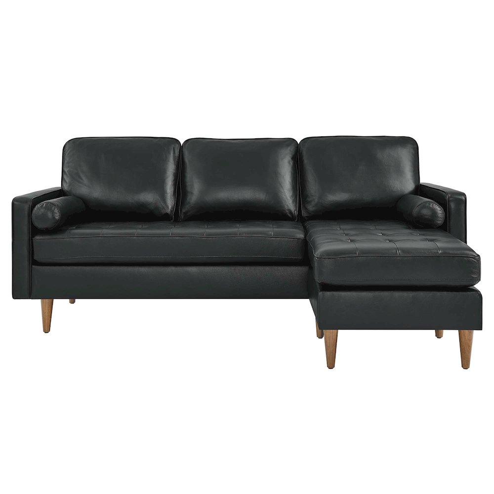 Valour 78" Leather Apartment Sectional Sofa. Picture 5