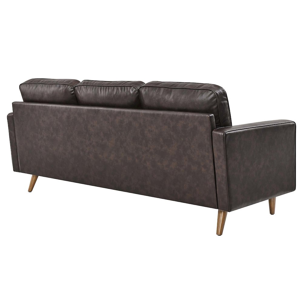 Valour 78" Leather Apartment Sectional Sofa. Picture 4