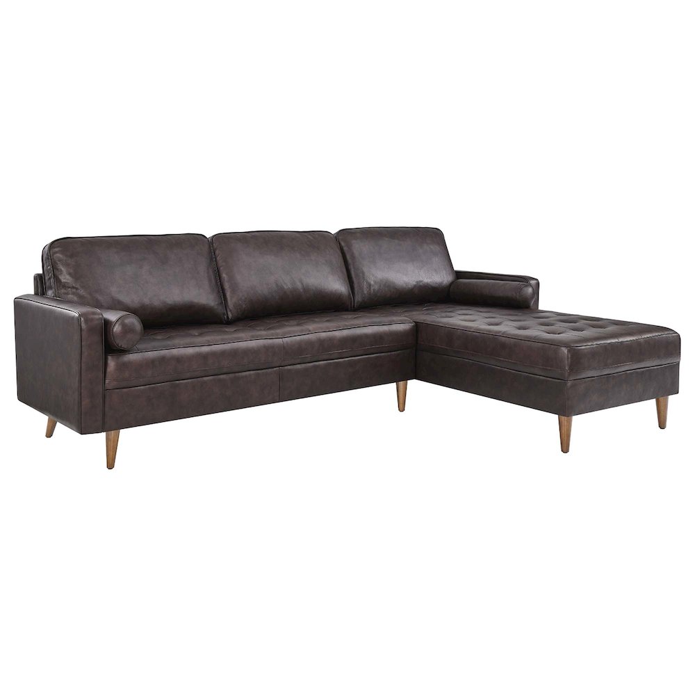 Valour 98" Leather Sectional Sofa. Picture 1