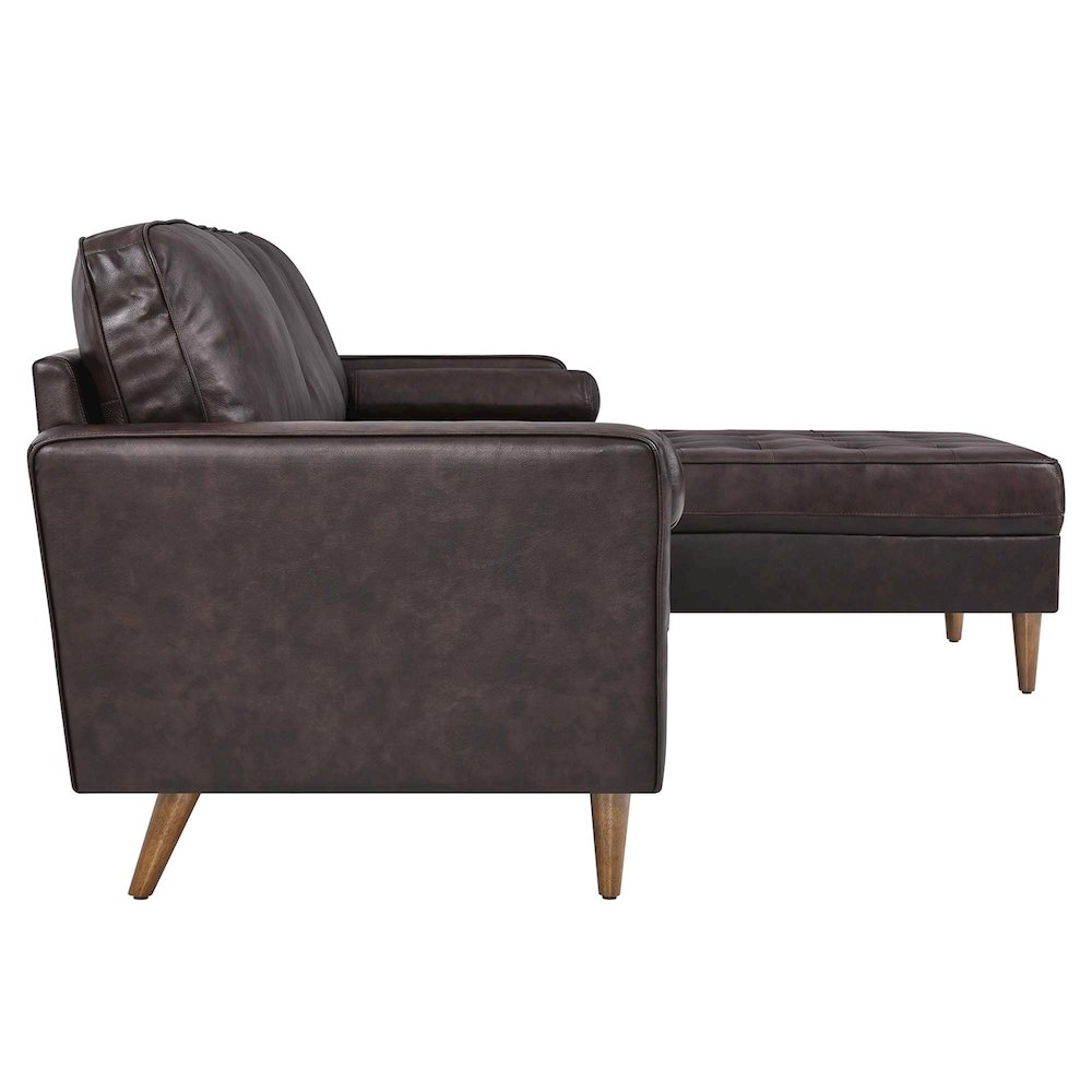 Valour 98" Leather Sectional Sofa. Picture 3
