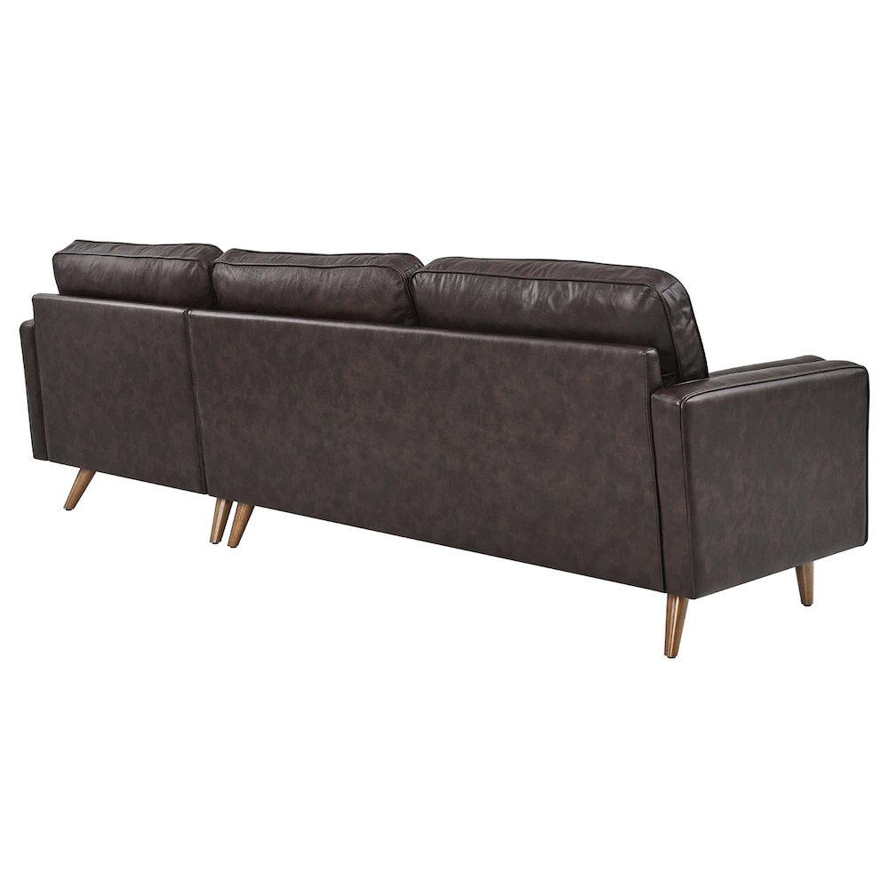 Valour 98" Leather Sectional Sofa. Picture 4