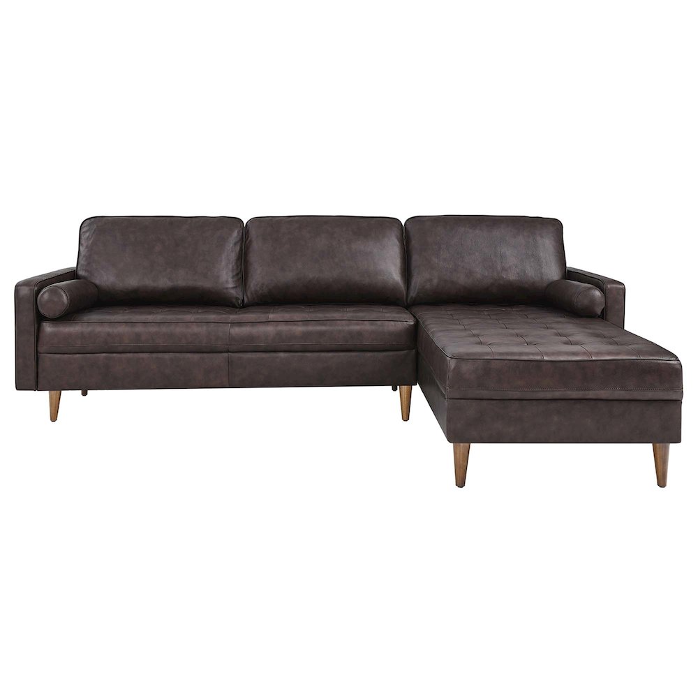 Valour 98" Leather Sectional Sofa. Picture 5