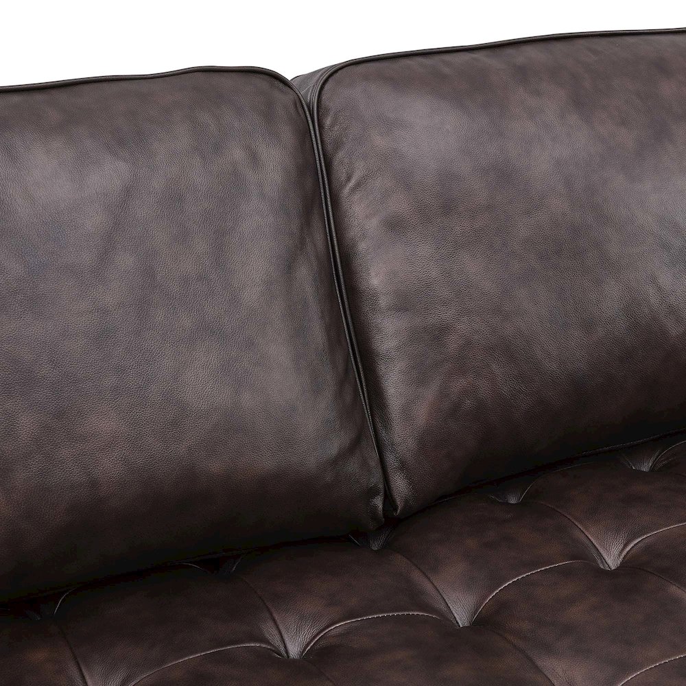 Valour 98" Leather Sectional Sofa. Picture 6