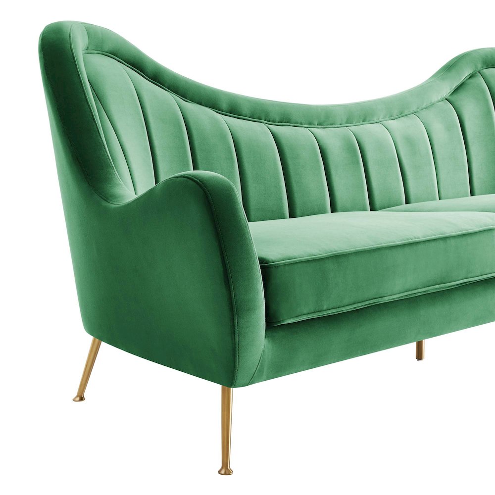 Cheshire Channel Tufted Performance Velvet Sofa. Picture 6