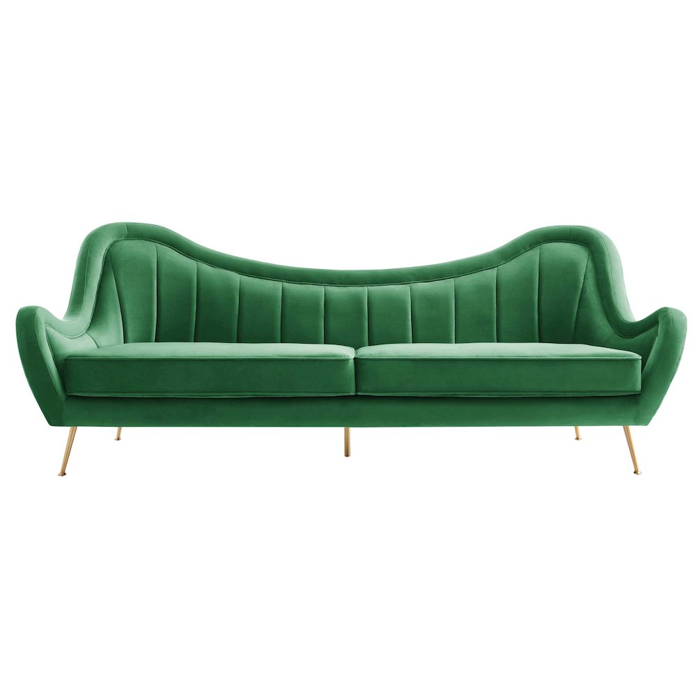 Cheshire Channel Tufted Performance Velvet Sofa. Picture 5