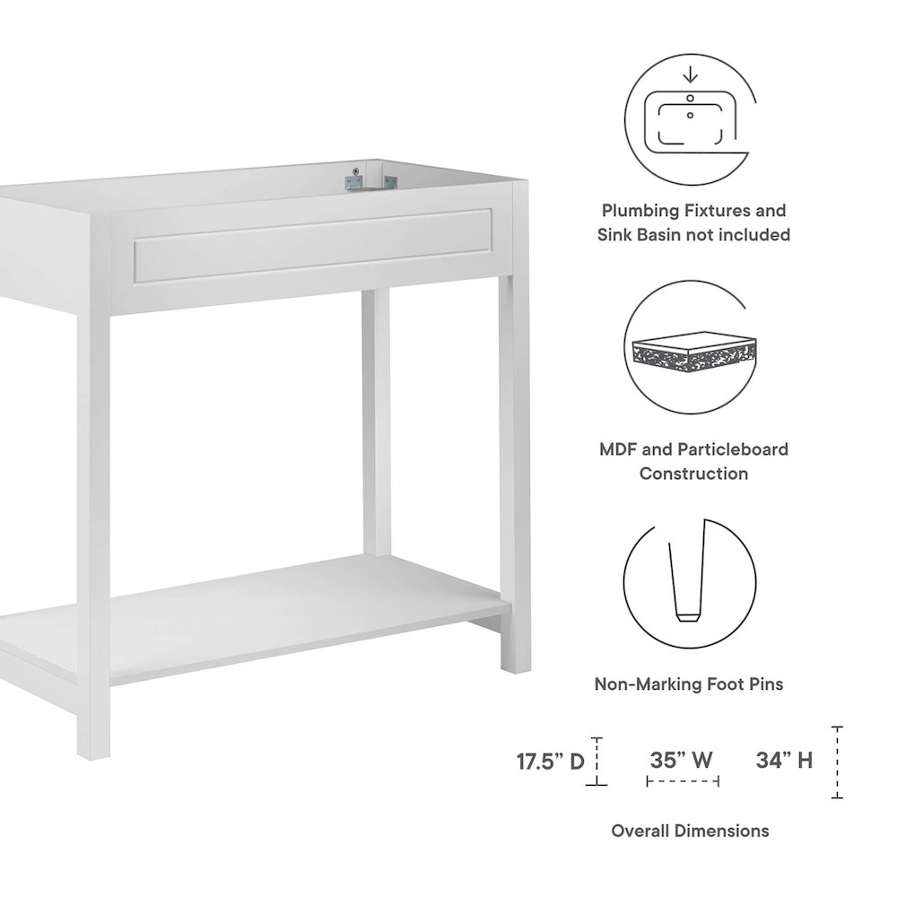 Altura 36" Bathroom Vanity Cabinet (Sink Basin Not Included). Picture 2