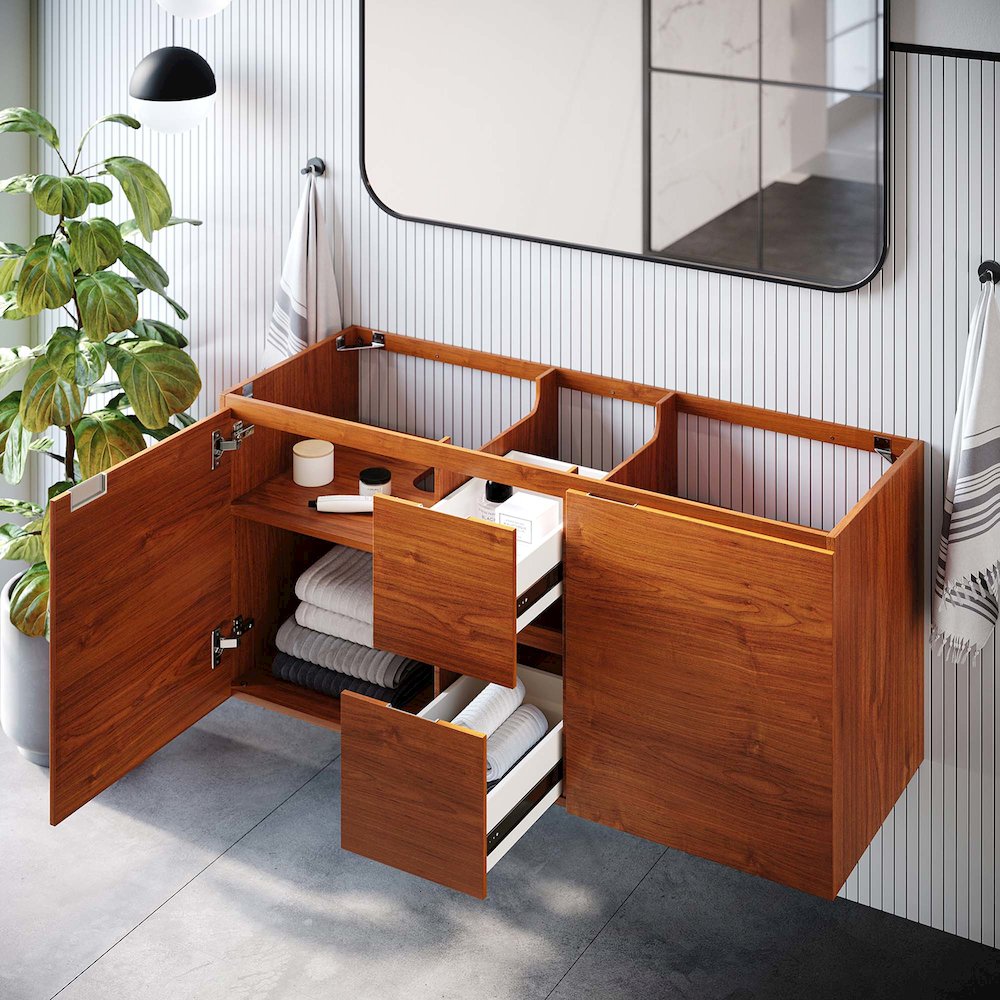 Scenic 48" Double Sink Compatible (Not Included) Bathroom Vanity Cabinet. Picture 9