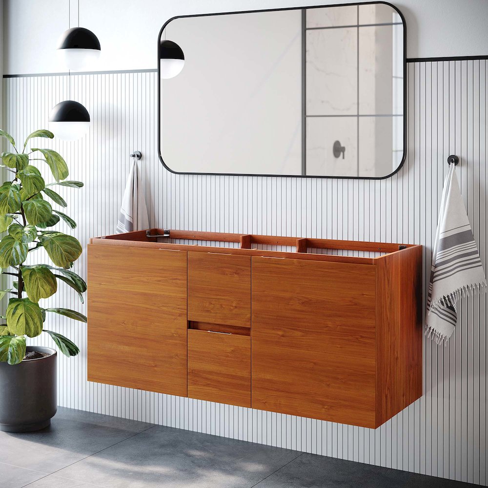 Scenic 48" Double Sink Compatible (Not Included) Bathroom Vanity Cabinet. Picture 8