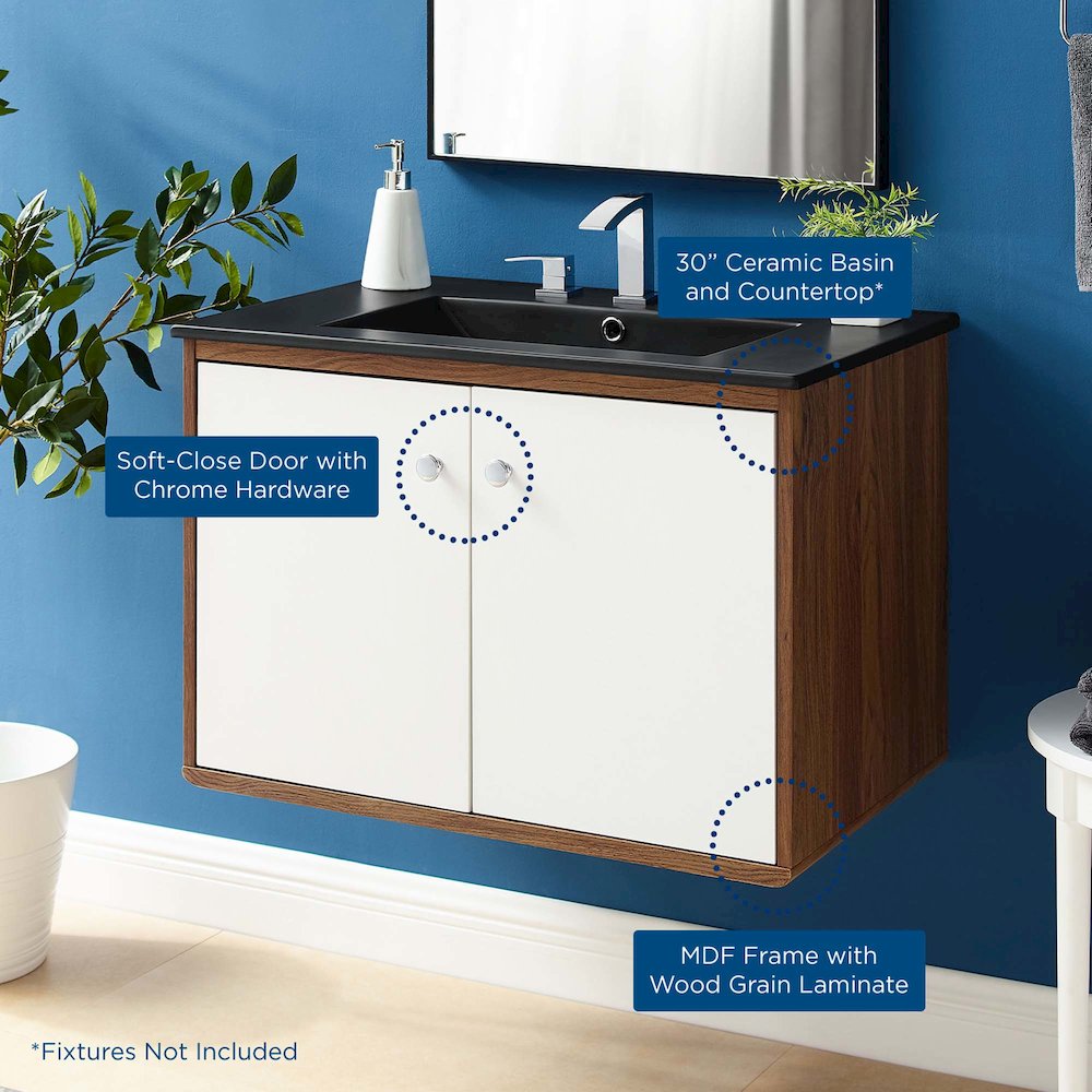 Transmit 30" Wall-Mount Bathroom Vanity. Picture 10
