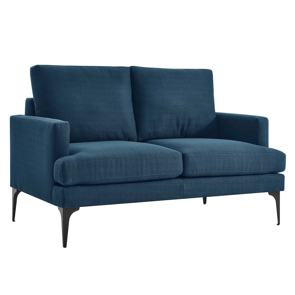 Evermore Upholstered Fabric Loveseat. Picture 1