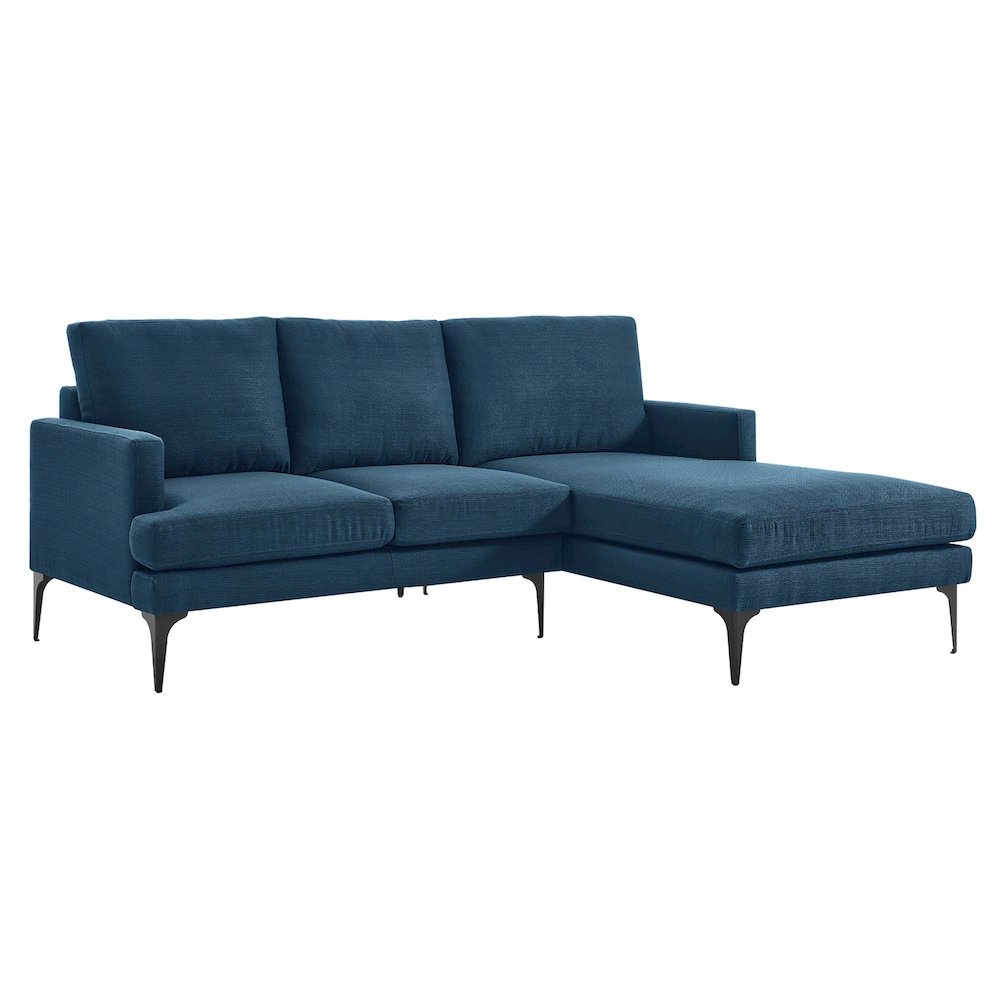 Evermore Right-Facing Upholstered Fabric Sectional Sofa. Picture 1