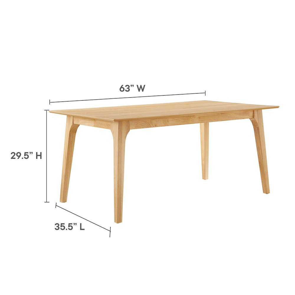 Juxtapose 63” Rectangle Dining Table. Picture 3