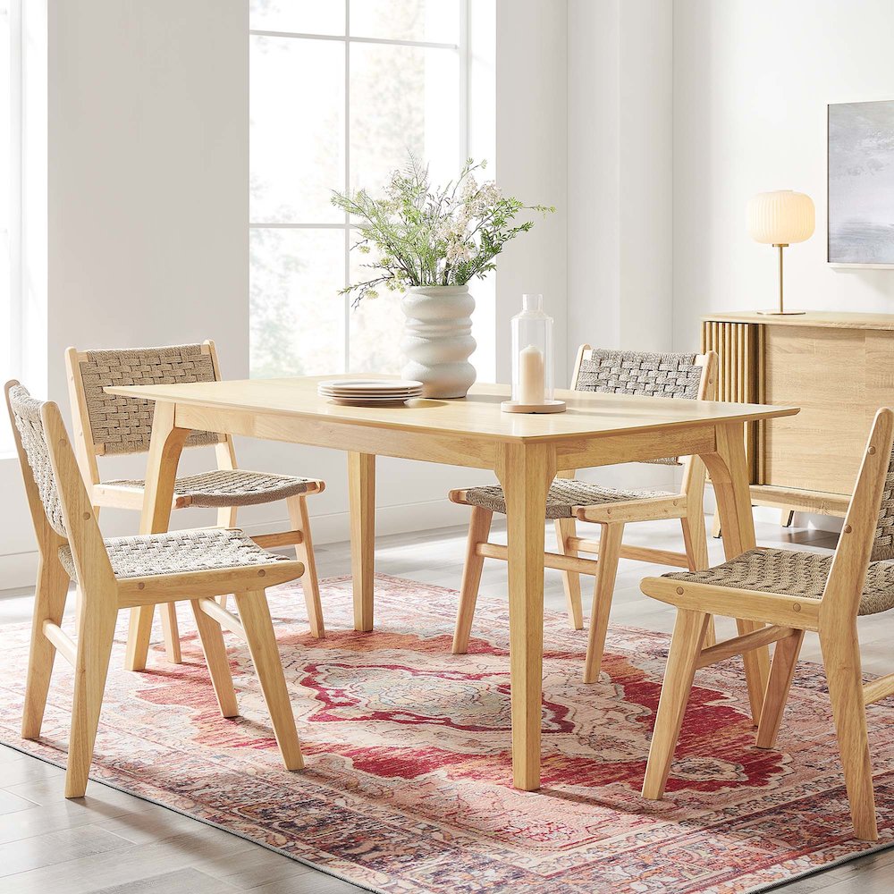 Juxtapose 63” Rectangle Dining Table. Picture 7