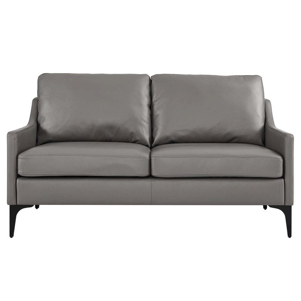 Corland Leather Loveseat. Picture 5