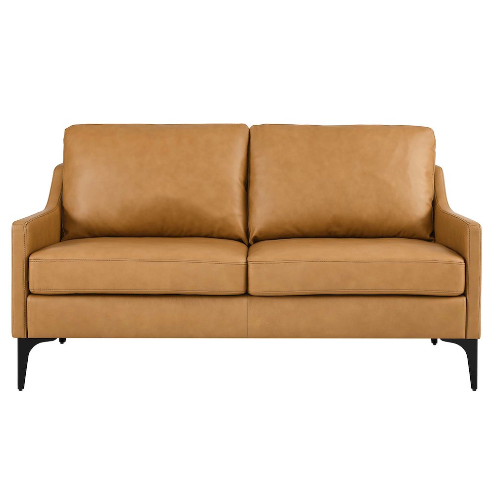 Corland Leather Loveseat. Picture 5