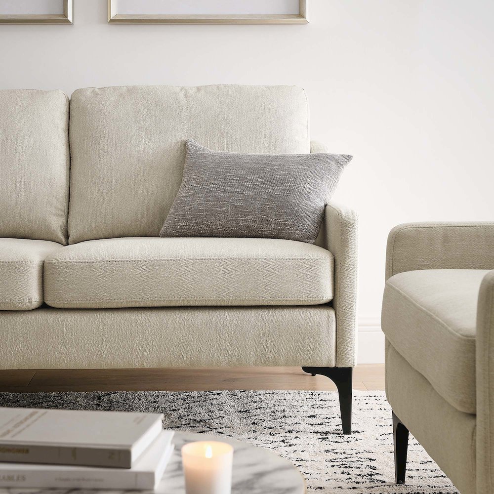 Corland Upholstered Fabric Loveseat. Picture 9