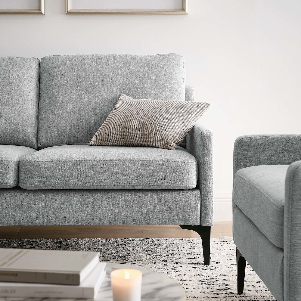 Corland Upholstered Fabric Loveseat. Picture 9
