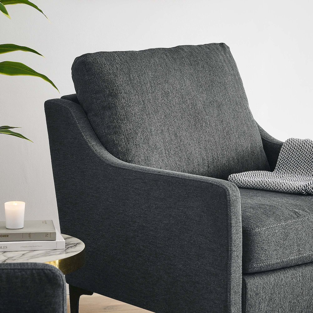Corland Upholstered Fabric Armchair. Picture 9