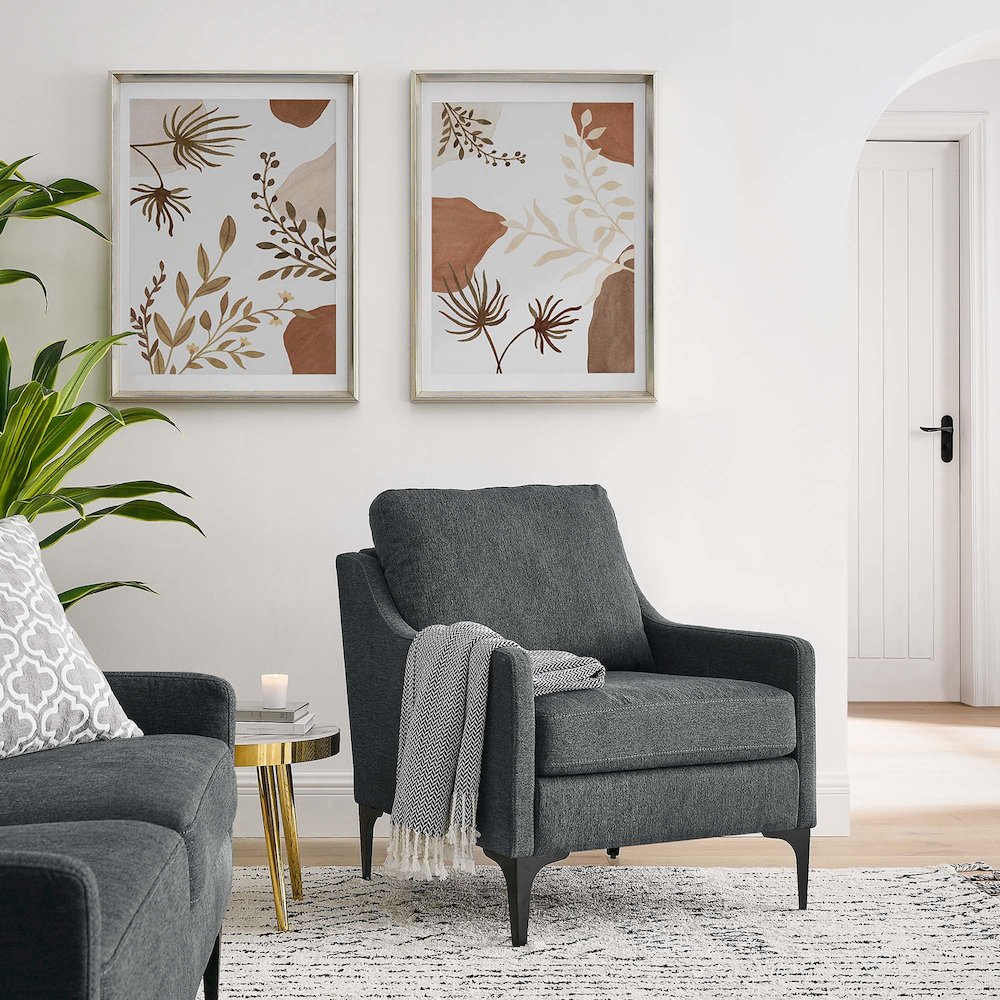 Corland Upholstered Fabric Armchair. Picture 8