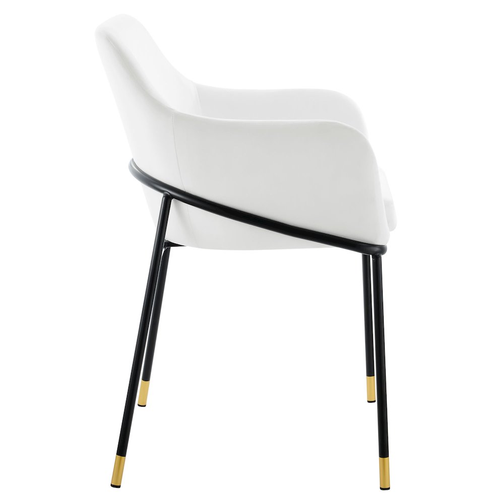 Jovi Performance Velvet Dining Armchair Set of 2. Picture 4