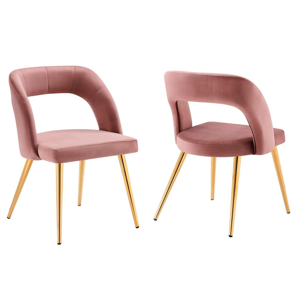 Marciano Performance Velvet Dining Chair Set of 2. Picture 1