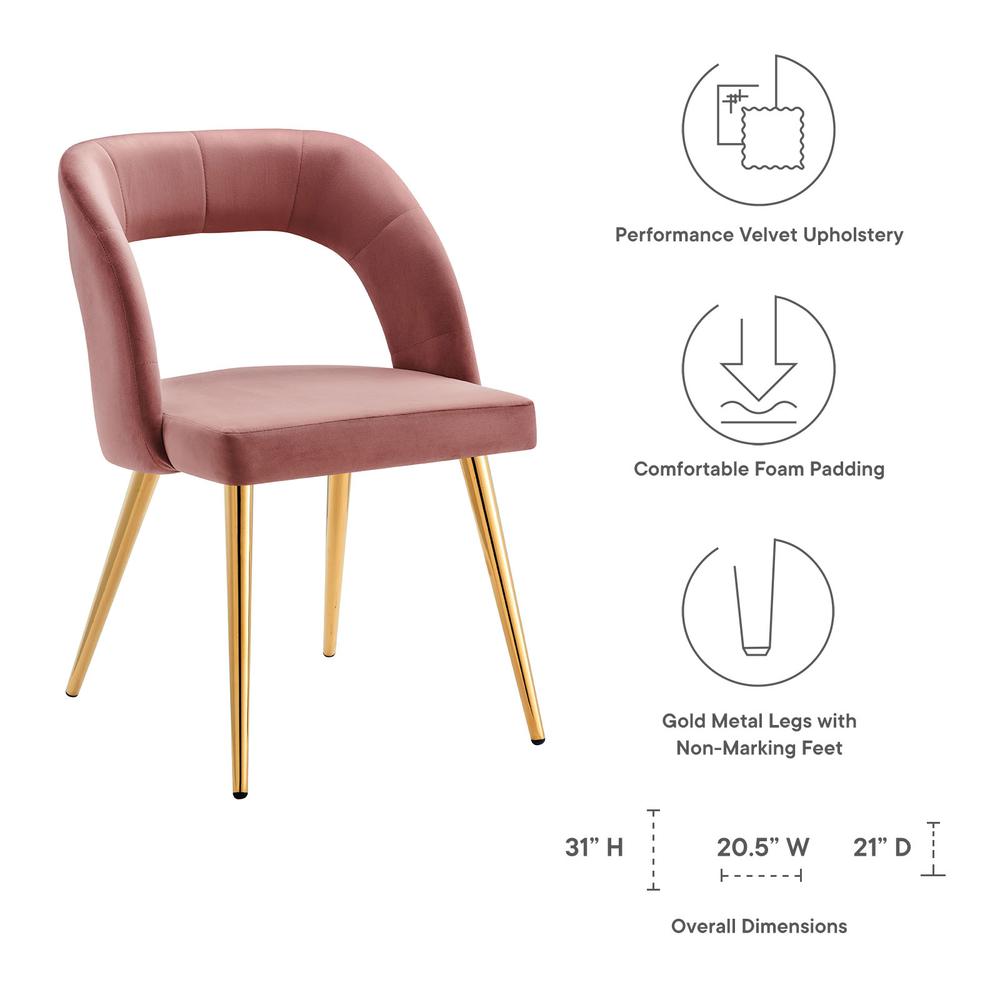 Marciano Performance Velvet Dining Chair Set of 2. Picture 6
