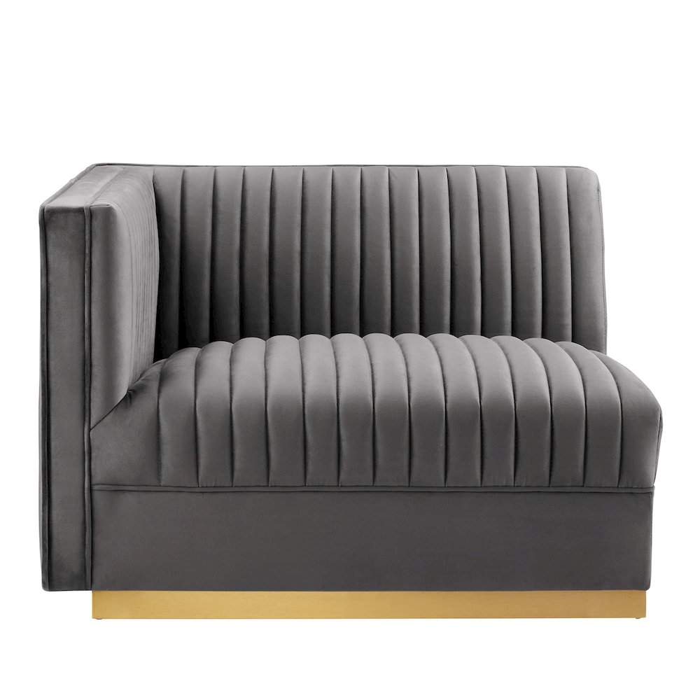 Sanguine Channel Tufted Performance Velvet Modular Sectional Sofa Left-Arm Chair. Picture 3