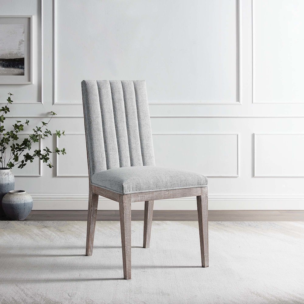 Maisonette French Vintage Tufted Fabric Fabric Dining Side Chair. Picture 9