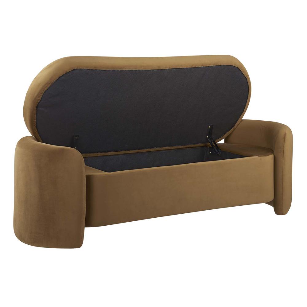 Nebula Upholstered Performance Velvet Bench. Picture 2