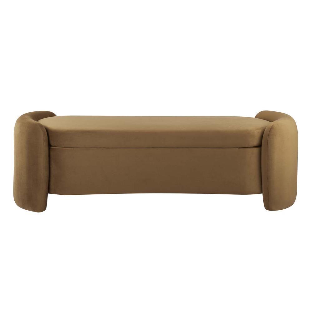 Nebula Upholstered Performance Velvet Bench. Picture 4